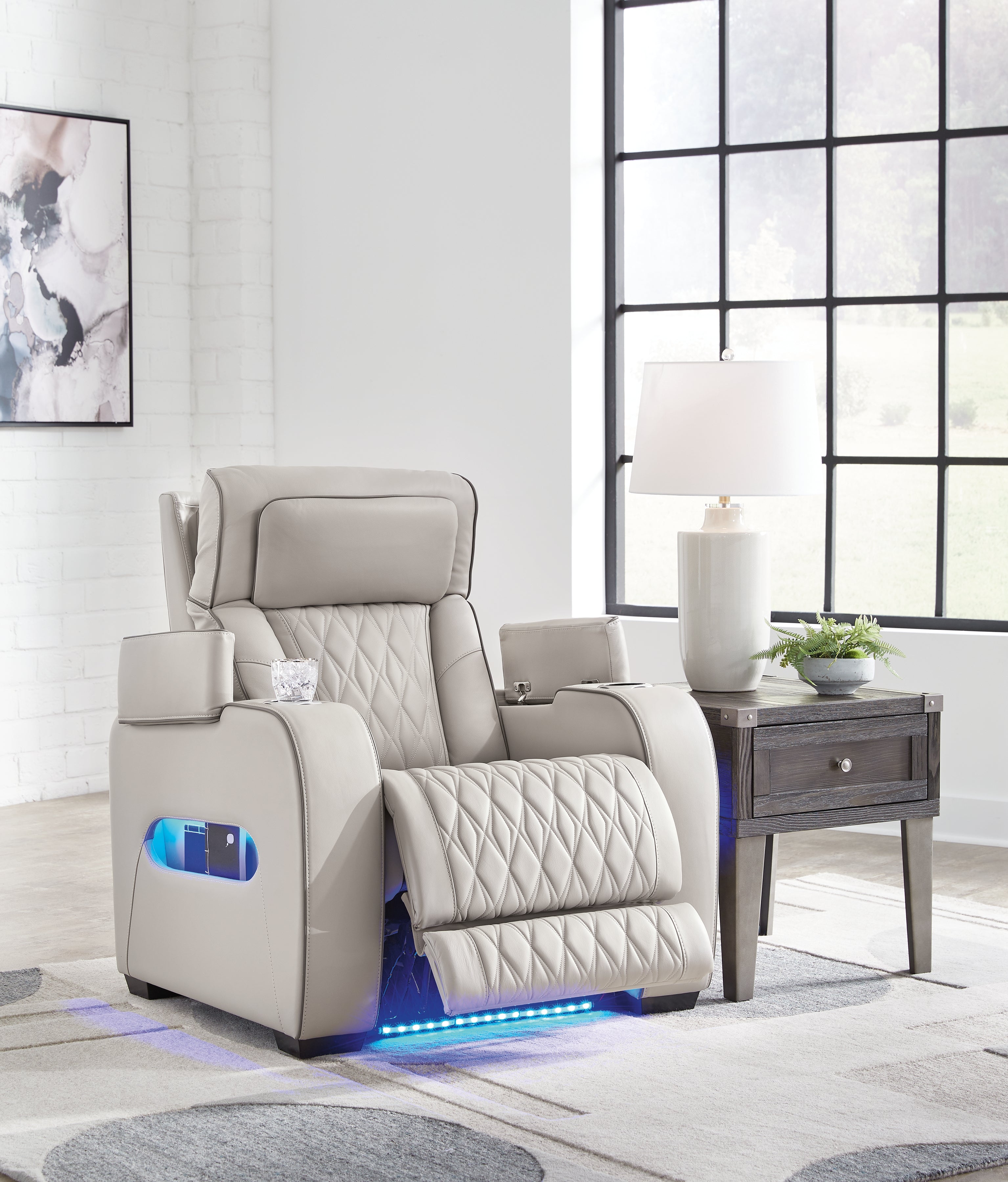 Boyington Gray Power Recliner - U2710513 - Bien Home Furniture & Electronics