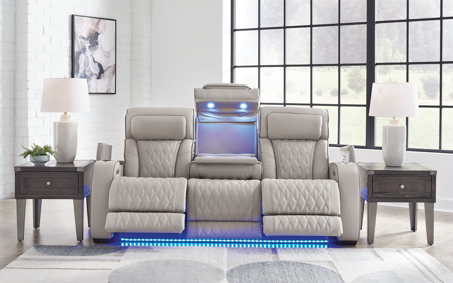 Boyington Gray Power Reclining Sofa - U2710515 - Bien Home Furniture & Electronics