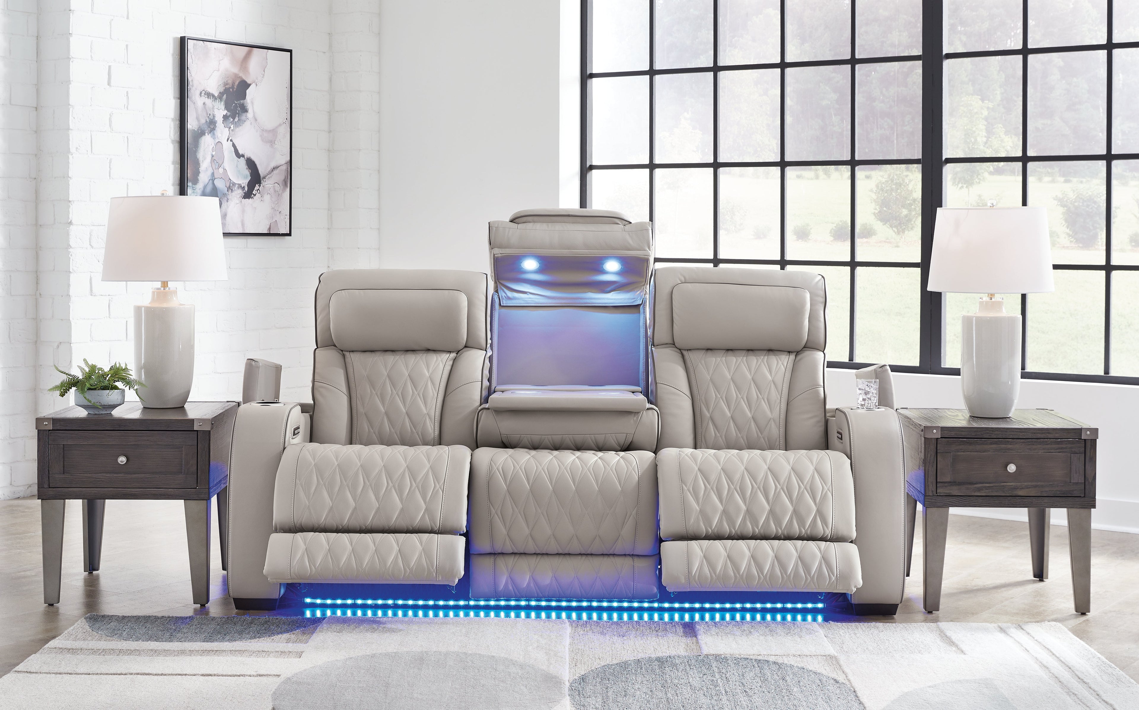 Boyington Gray Power Reclining Sofa - U2710515 - Bien Home Furniture & Electronics