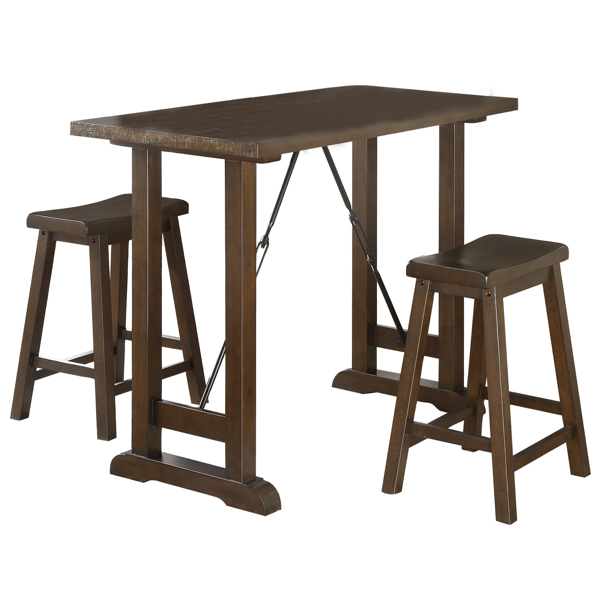 Bracknell Brown Cherry 3-Piece Counter Height Set - 5686-32 - Bien Home Furniture & Electronics
