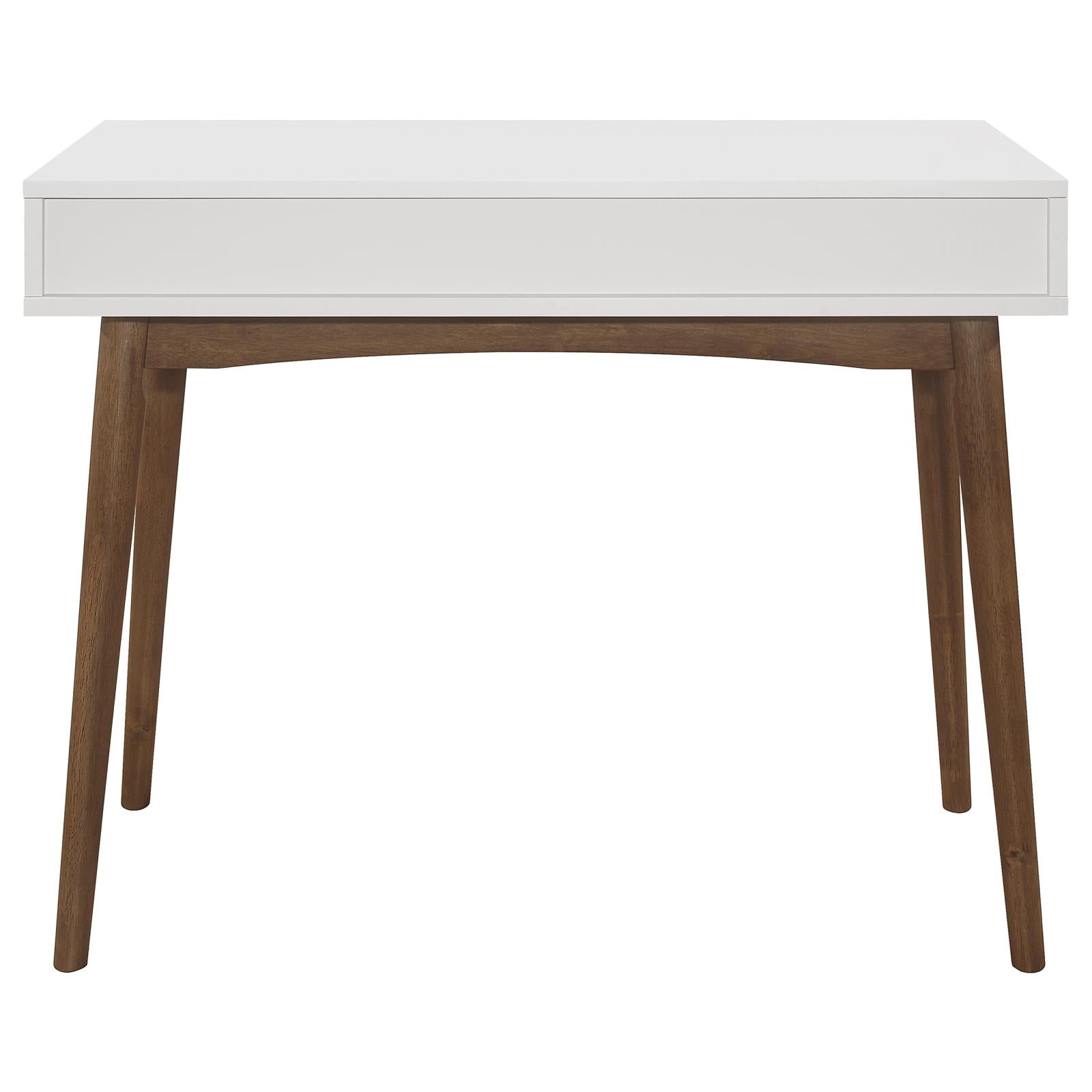 Bradenton White/Walnut 1-Drawer Writing Desk - 801931 - Bien Home Furniture & Electronics