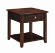 Bradford Square 1-Shelf End Table Walnut - 721037 - Bien Home Furniture & Electronics