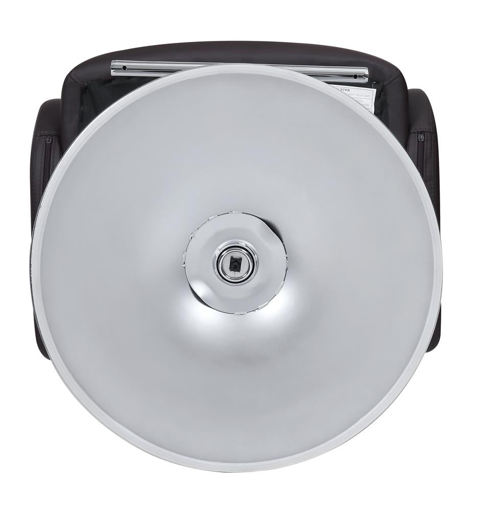 Brandi Chrome/Brown 29" Adjustable Height Bar Stool - 102556 - Bien Home Furniture & Electronics