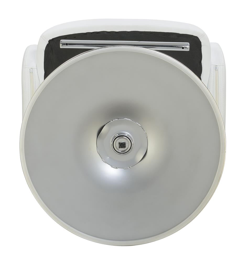 Brandi Chrome/White 29" Adjustable Height Bar Stool - 102557 - Bien Home Furniture & Electronics