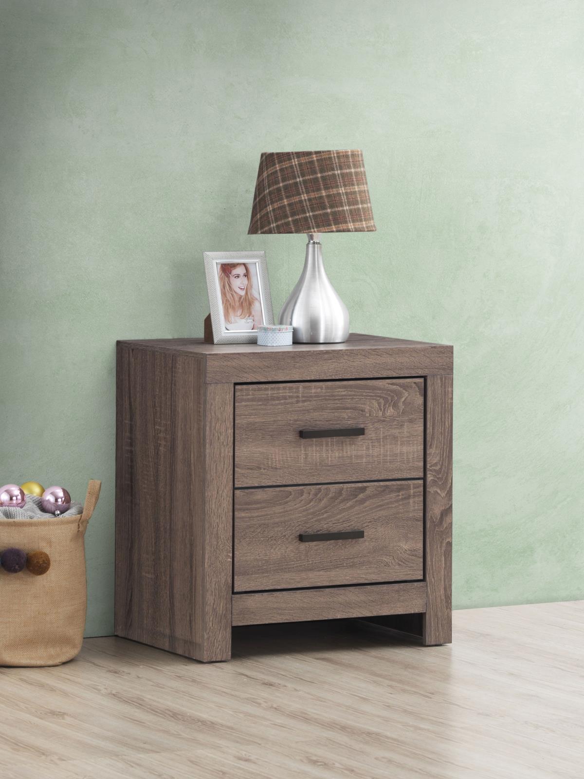 Brantford 2-Drawer Nightstand Barrel Oak - 207042 - Bien Home Furniture & Electronics