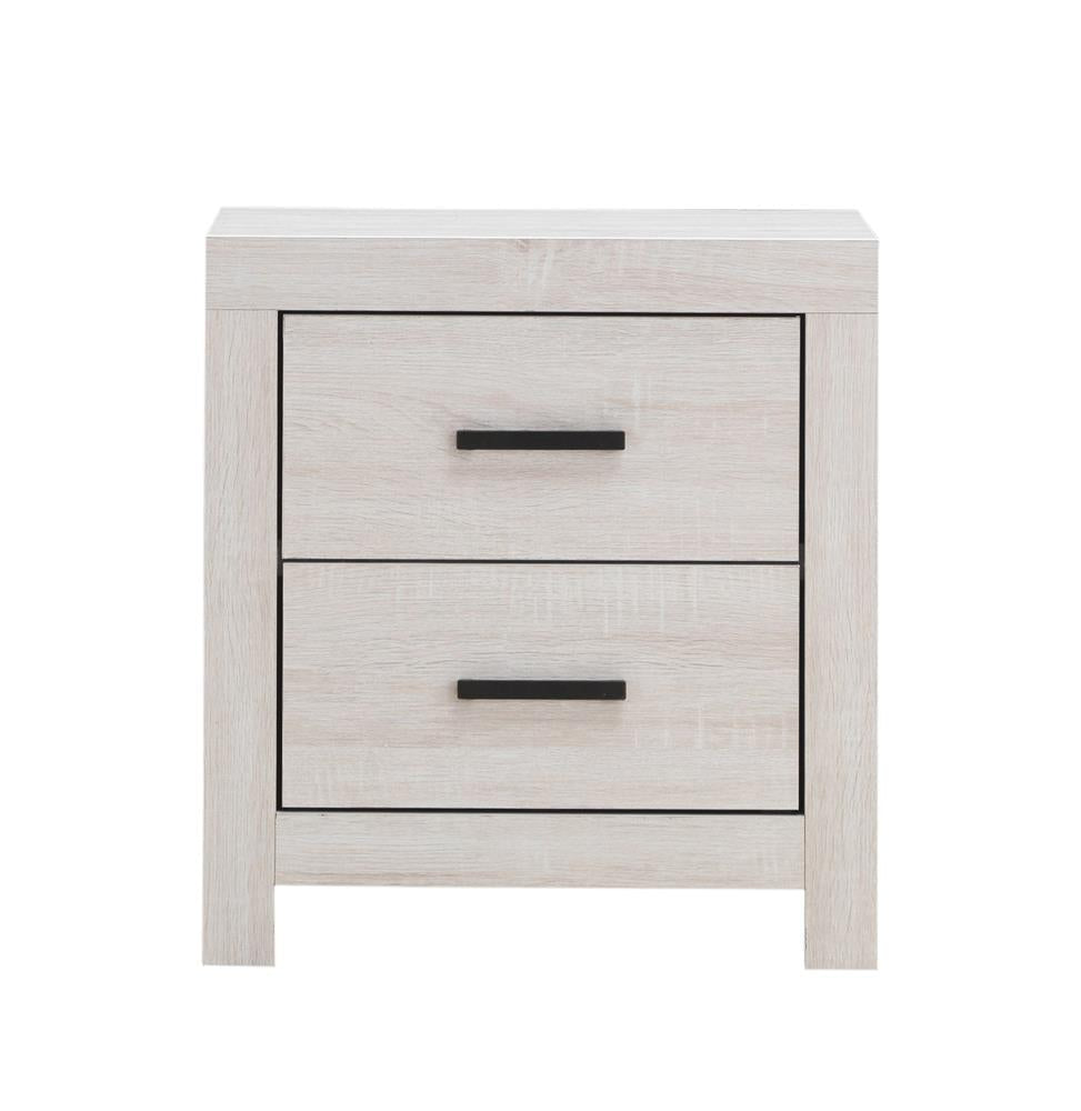 Brantford 2-Drawer Nightstand Coastal White - 207052 - Bien Home Furniture & Electronics
