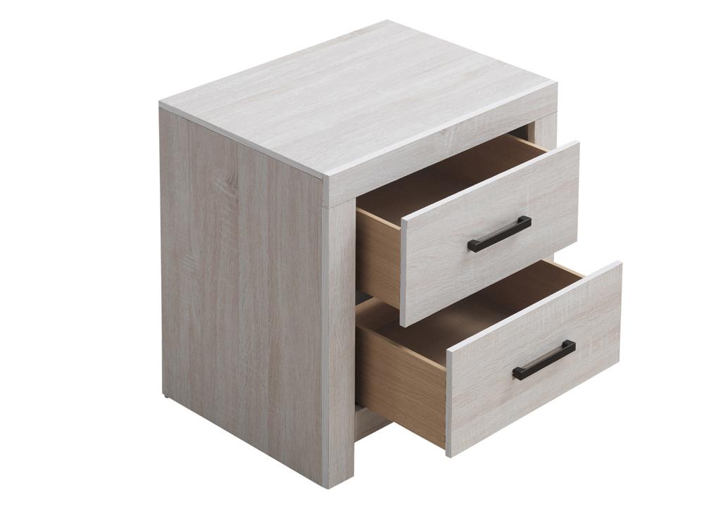 Brantford 2-Drawer Nightstand Coastal White - 207052 - Bien Home Furniture & Electronics