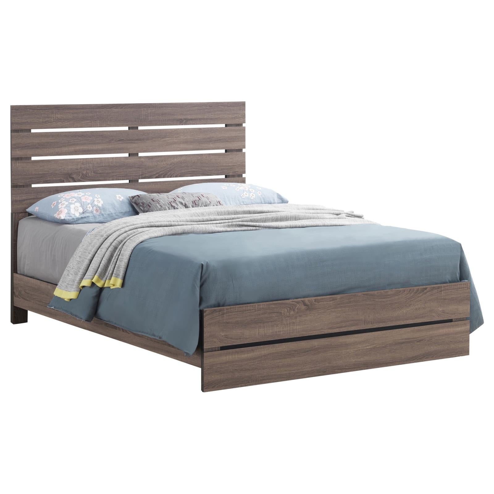Brantford Queen Panel Bed Barrel Oak - 207041Q - Bien Home Furniture & Electronics