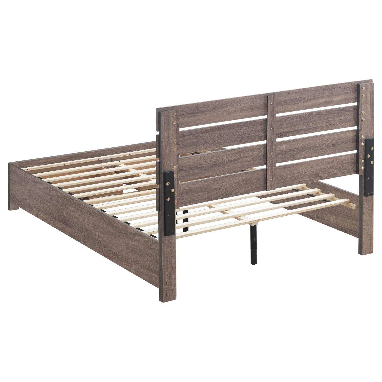 Brantford Queen Storage Bed Barrel Oak - 207040Q - Bien Home Furniture & Electronics