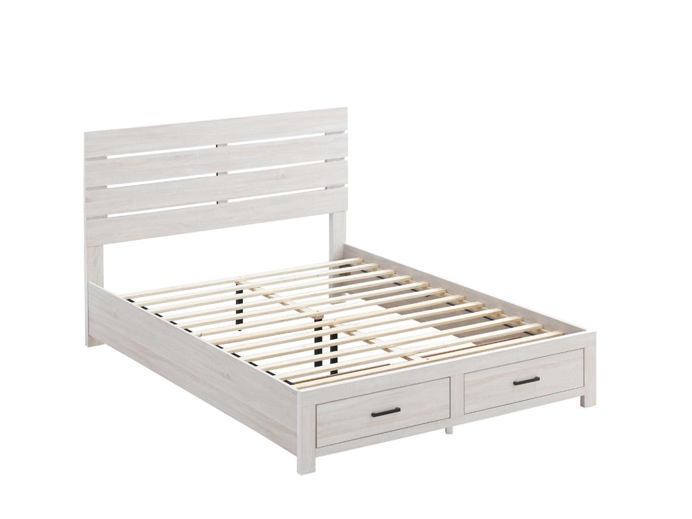 Brantford Queen Storage Bed Coastal White - 207050Q - Bien Home Furniture & Electronics