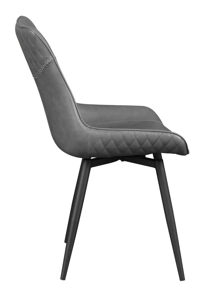 Brassie Gray Upholstered Side Chairs, Set of 2 - 110272 - Bien Home Furniture & Electronics