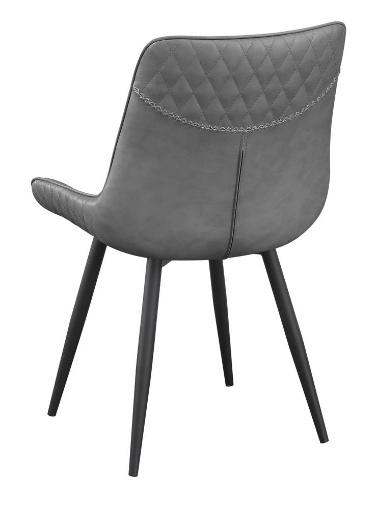 Brassie Gray Upholstered Side Chairs, Set of 2 - 110272 - Bien Home Furniture & Electronics