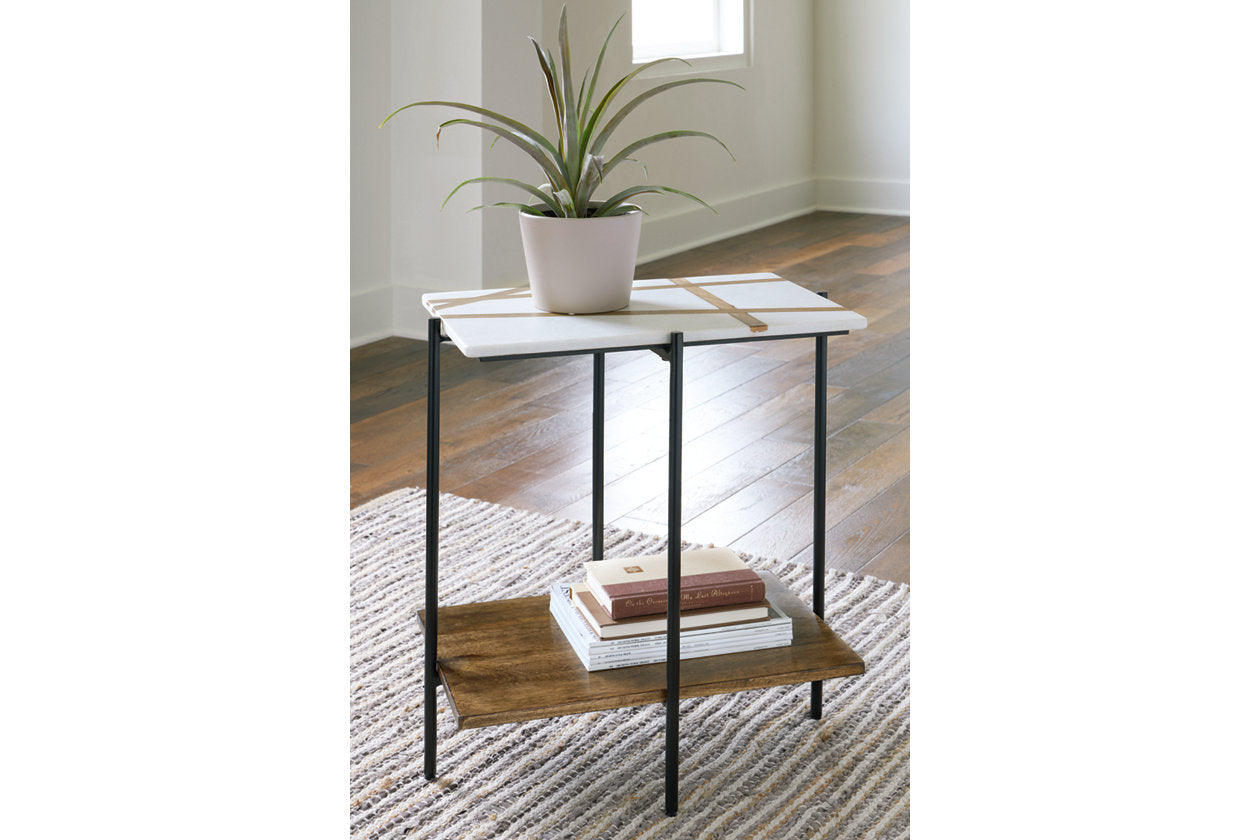 Braxmore White/Light Brown Accent Table - A4000525 - Bien Home Furniture & Electronics