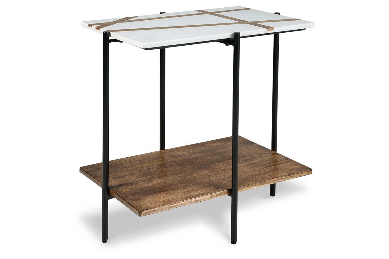 Braxmore White/Light Brown Accent Table - A4000525 - Bien Home Furniture & Electronics
