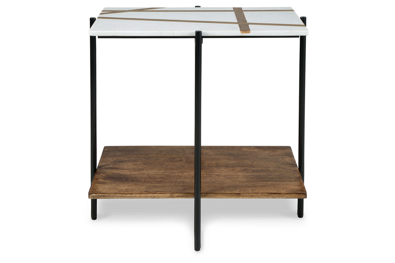 Braxmore White/Light Brown Accent Table - A4000525 - Bien Home Furniture & Electronics