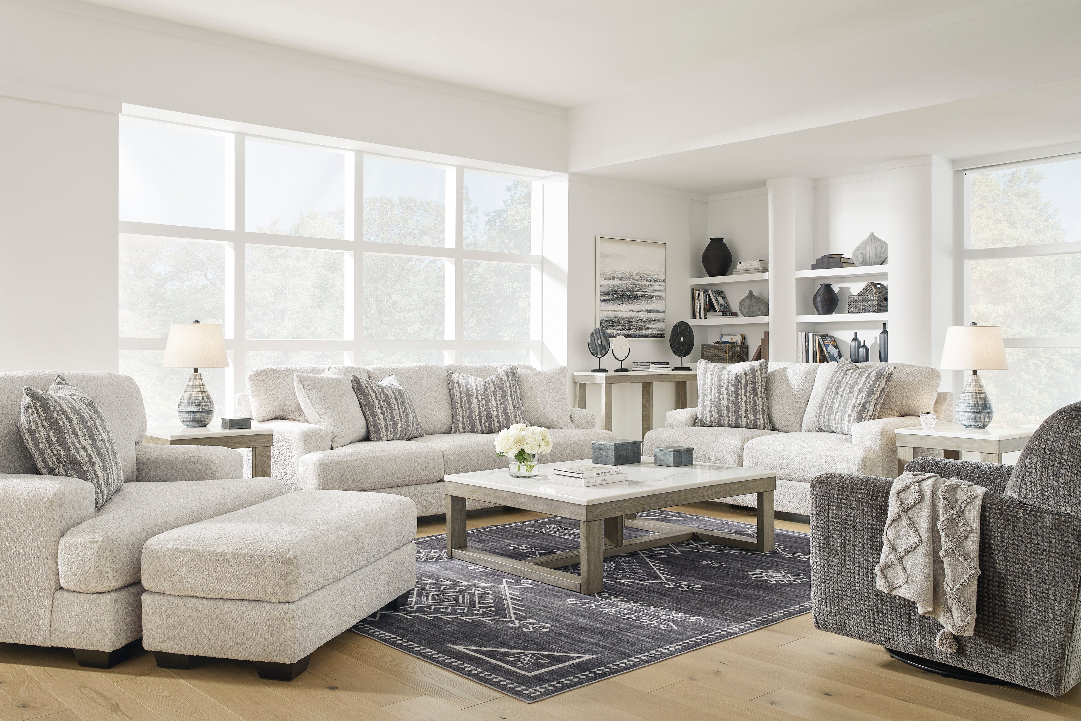 Brebryan Flannel Living Room Set - SET | 3440138 | 3440135 - Bien Home Furniture & Electronics
