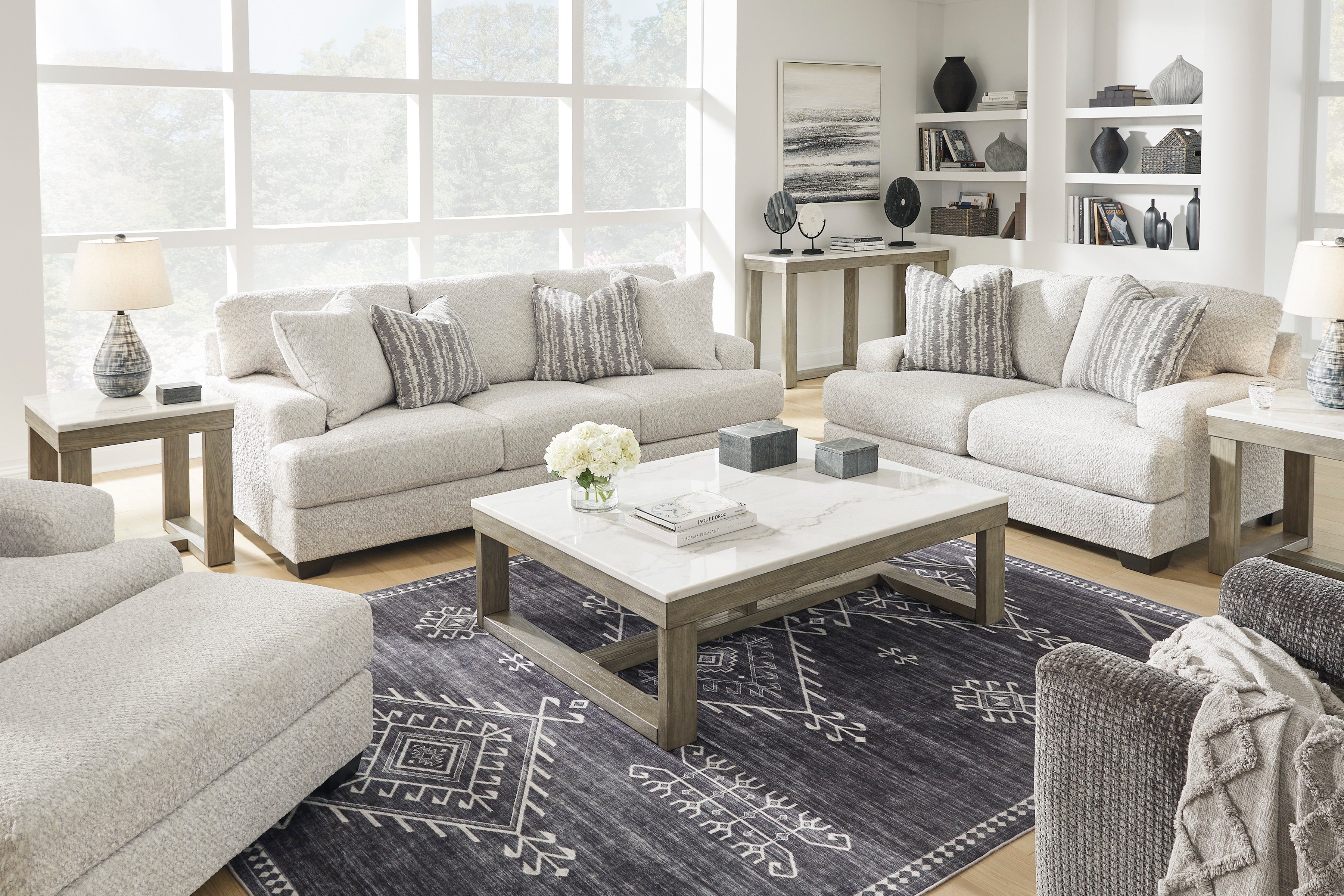 Brebryan Flannel Living Room Set - SET | 3440138 | 3440135 - Bien Home Furniture & Electronics