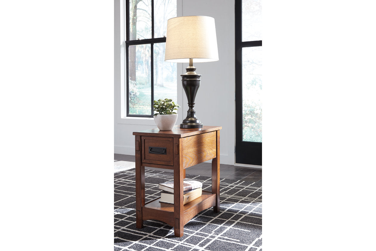 Breegin Brown Chairside End Table - T007-319 - Bien Home Furniture & Electronics