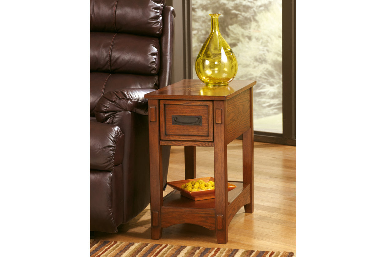 Breegin Brown Chairside End Table - T007-319 - Bien Home Furniture & Electronics