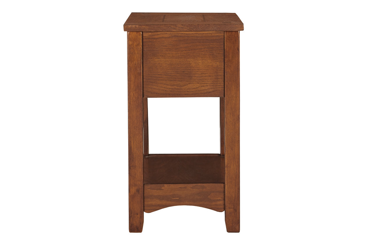 Breegin Brown Chairside End Table - T007-319 - Bien Home Furniture & Electronics
