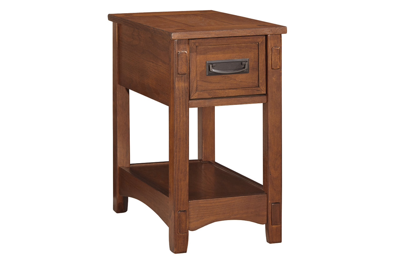 Breegin Brown Chairside End Table - T007-319 - Bien Home Furniture & Electronics