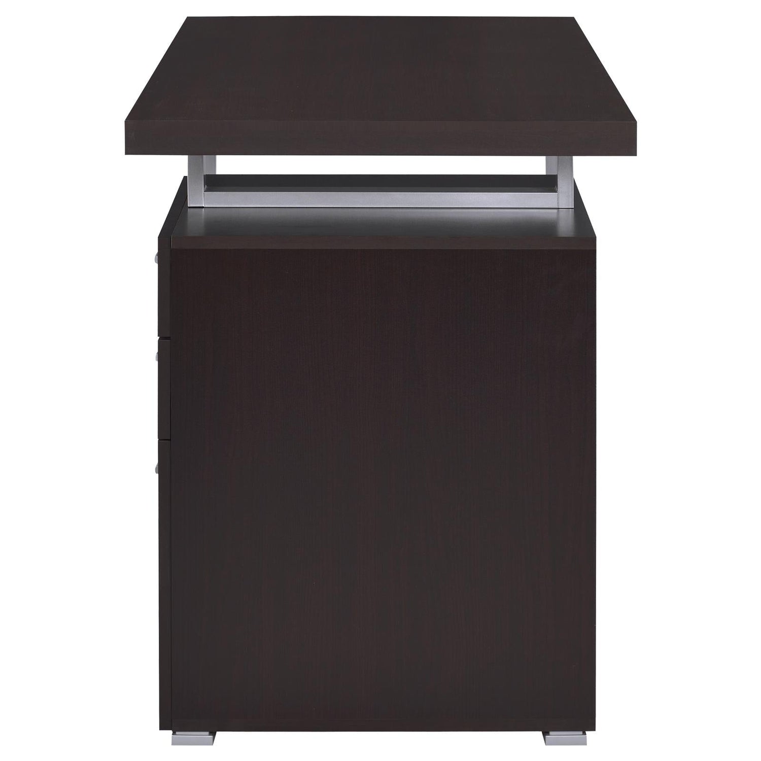 Brennan Cappuccino 3-Drawer Office Desk - 800519 - Bien Home Furniture & Electronics