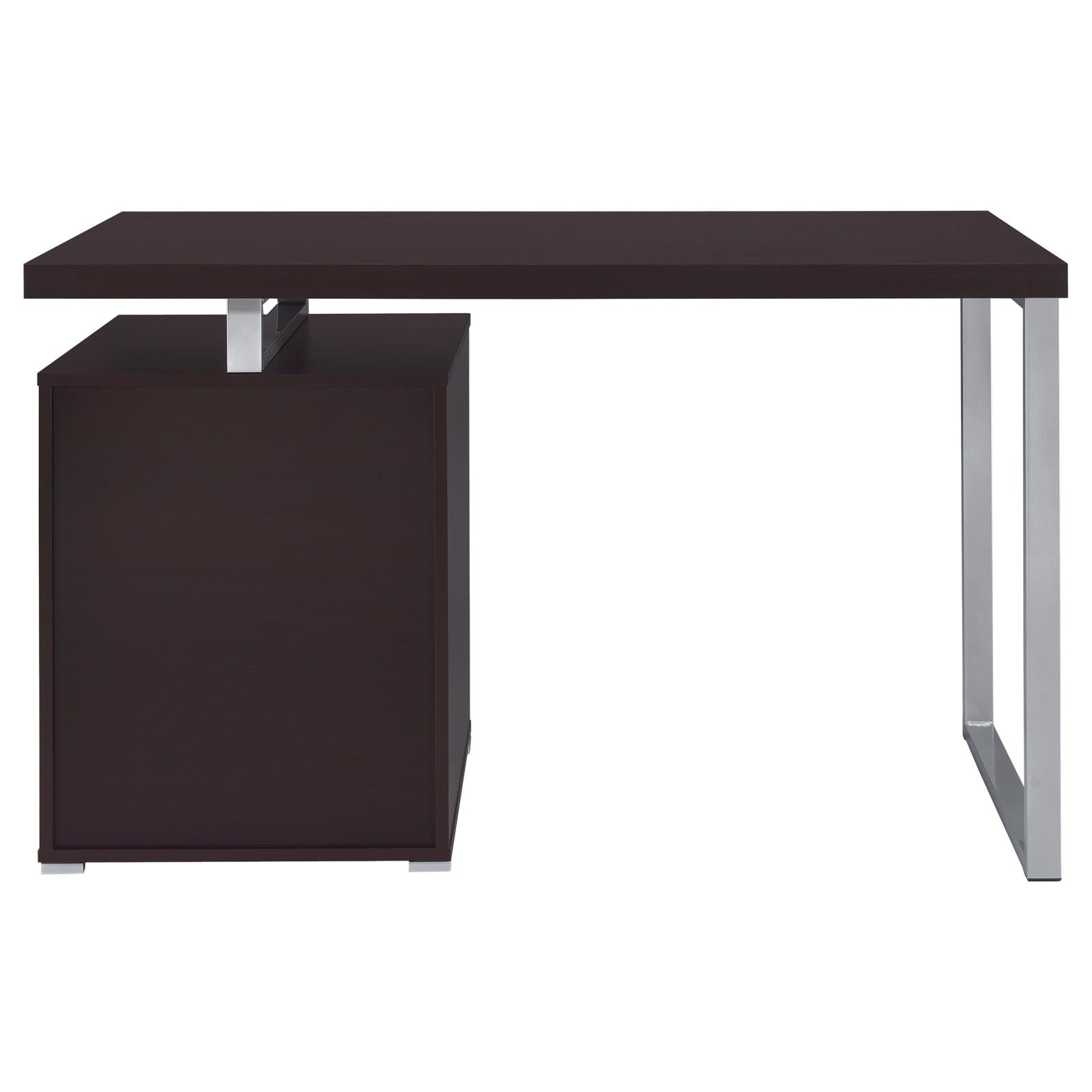 Brennan Cappuccino 3-Drawer Office Desk - 800519 - Bien Home Furniture & Electronics