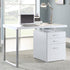Brennan White 3-Drawer Office Desk - 800325 - Bien Home Furniture & Electronics