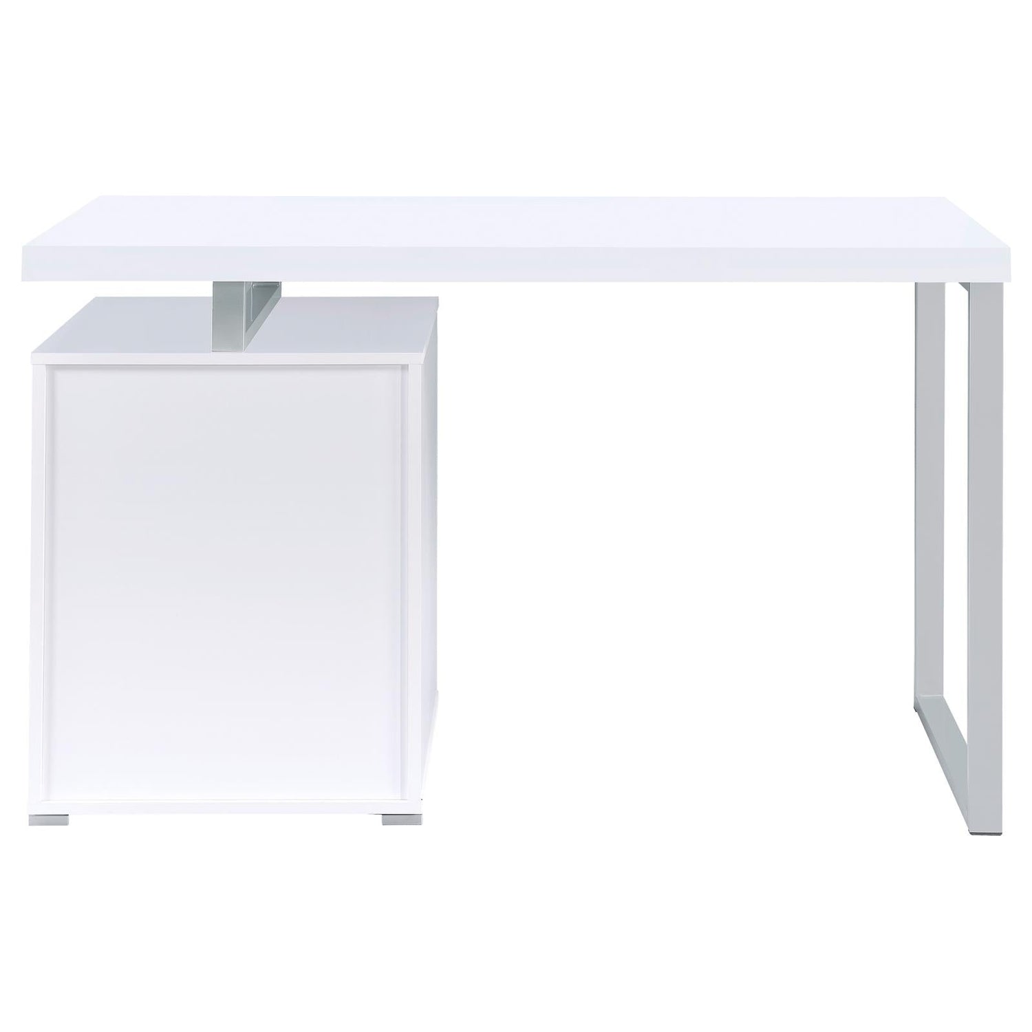 Brennan White 3-Drawer Office Desk - 800325 - Bien Home Furniture & Electronics