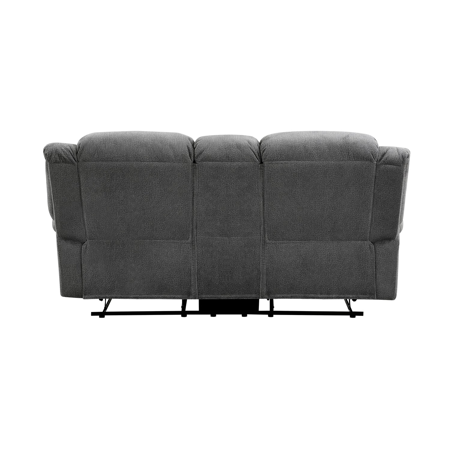 Brennen Charcoal Double Reclining Loveseat with Center Console - 9204CC-2 - Bien Home Furniture & Electronics