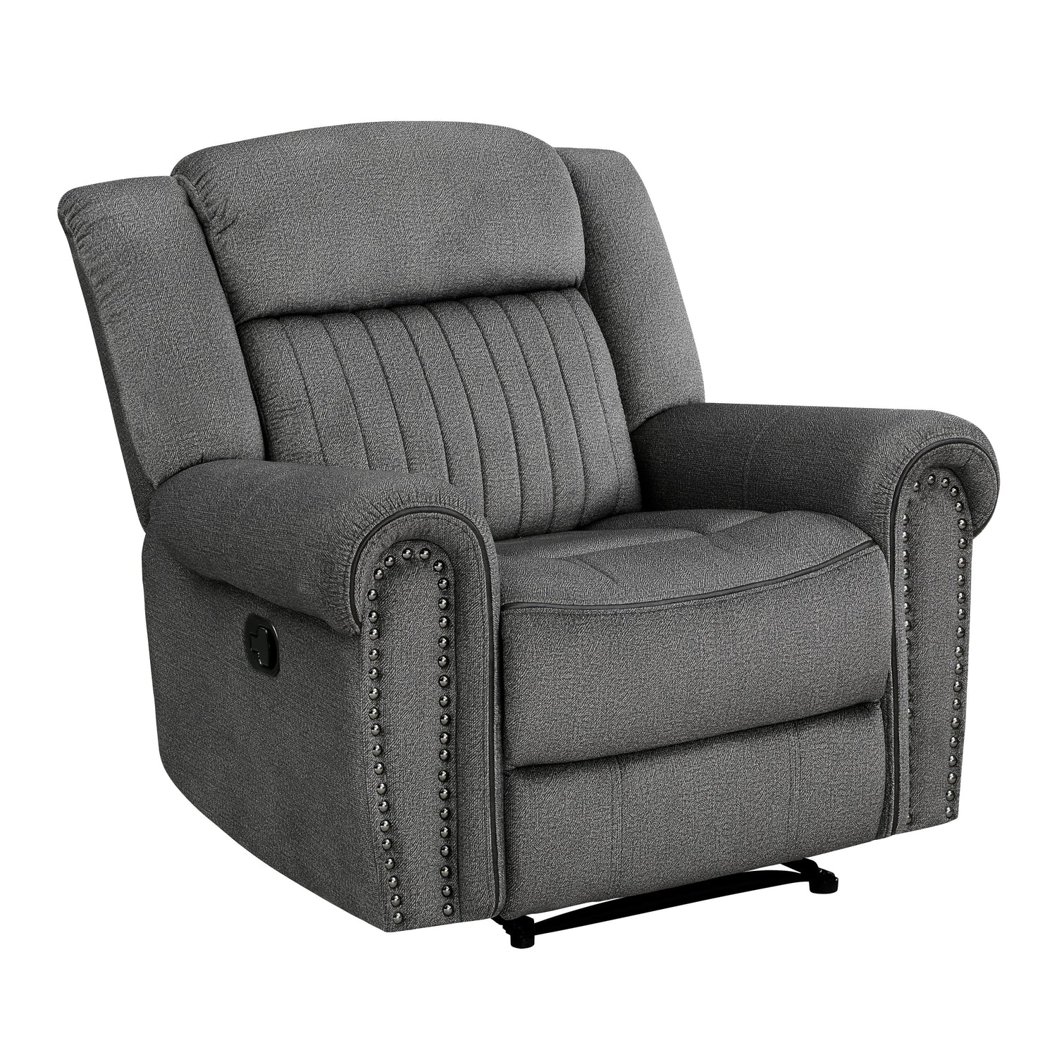 Brennen Charcoal Reclining Chair - 9204CC-1 - Bien Home Furniture & Electronics