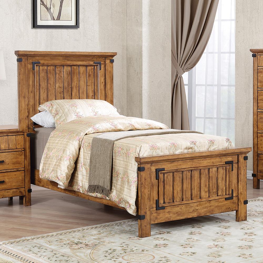 Brenner Rustic Honey Panel Youth Bedroom Set - SET | 205261T | 205262 | 205265 - Bien Home Furniture &amp; Electronics