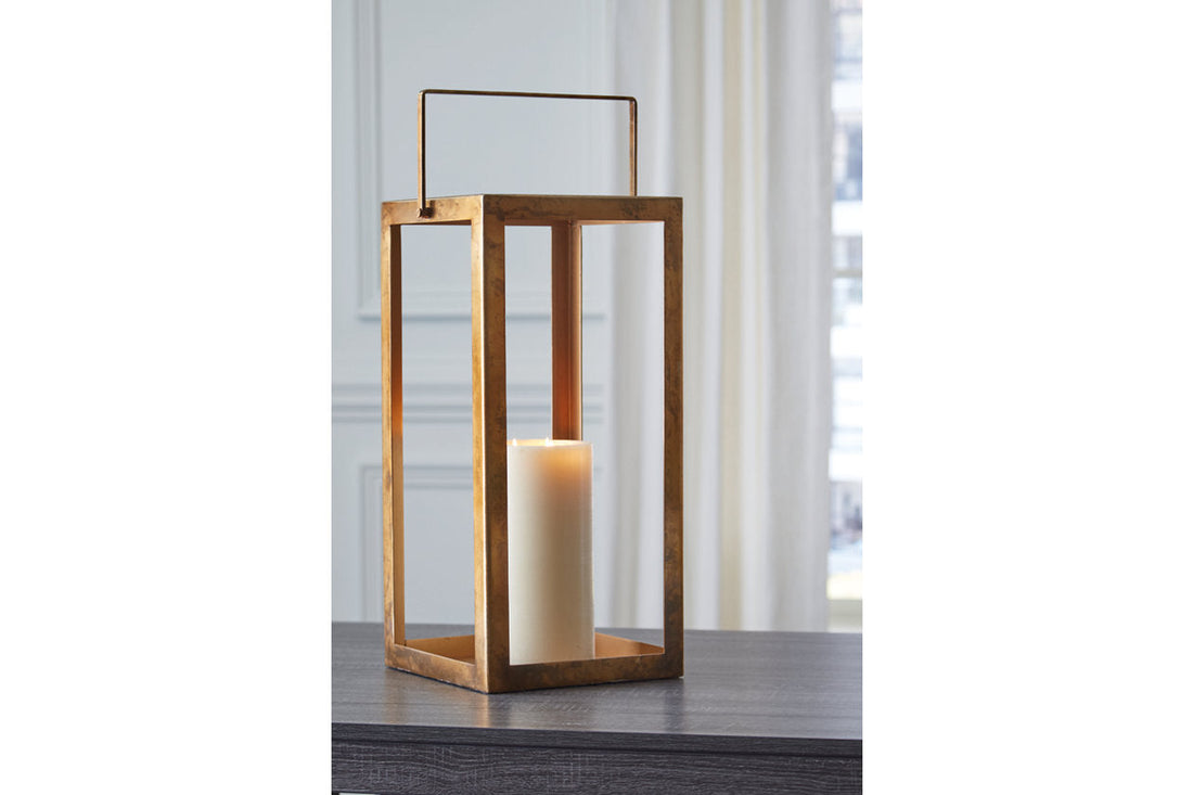 Briana Antique Brass Finish Lantern - A2000529 - Bien Home Furniture &amp; Electronics