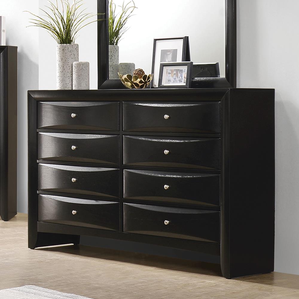 Briana Black Rectangular 8-Drawer Dresser - 200703 - Bien Home Furniture & Electronics