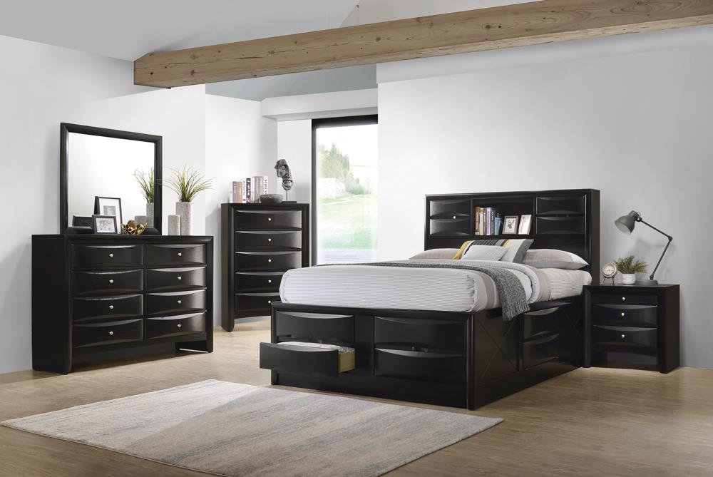 Briana Queen Platform Storage Bed Black - 202701Q - Bien Home Furniture & Electronics