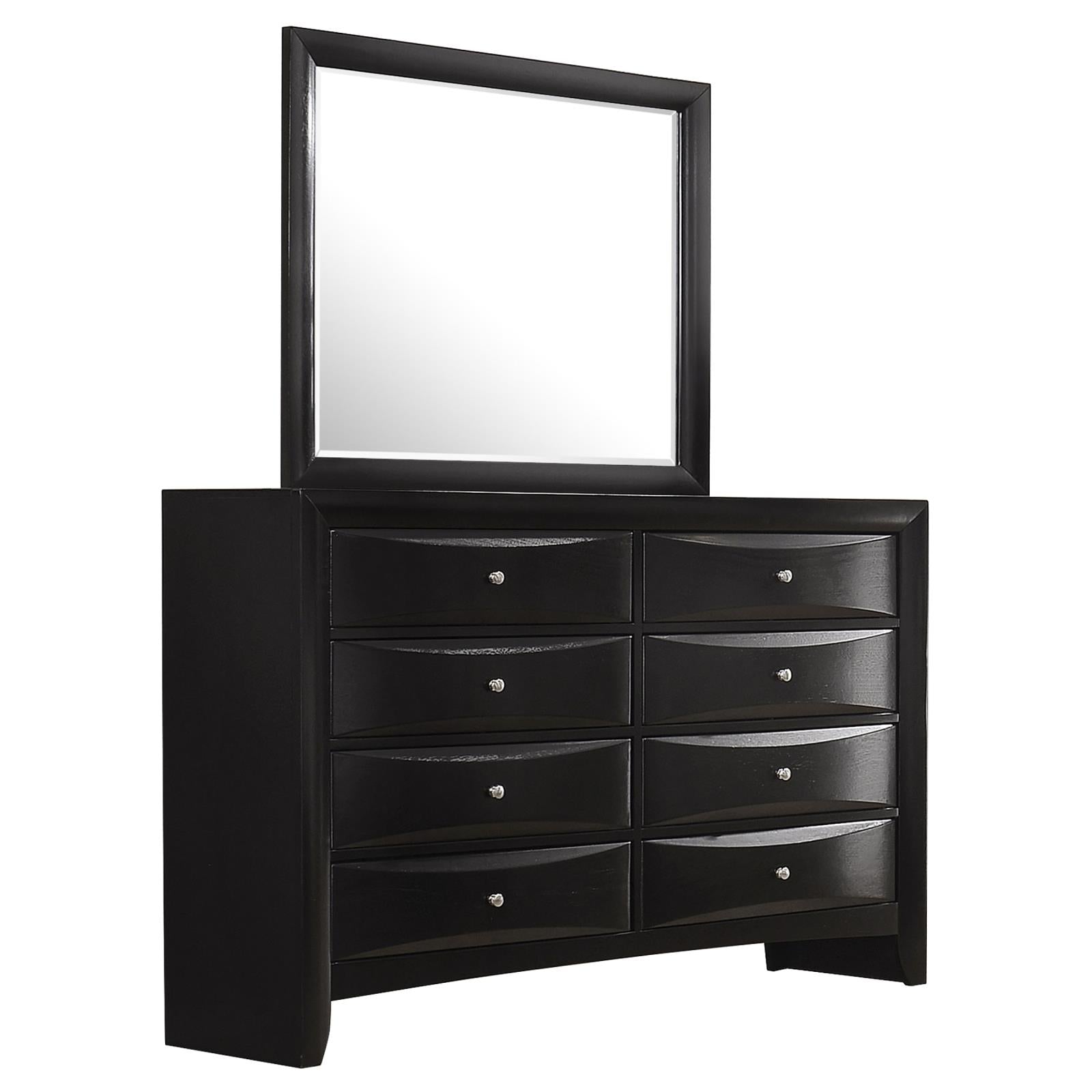 Briana Rectangular 8-drawer Dresser with Mirror Black - 200703M - Bien Home Furniture & Electronics