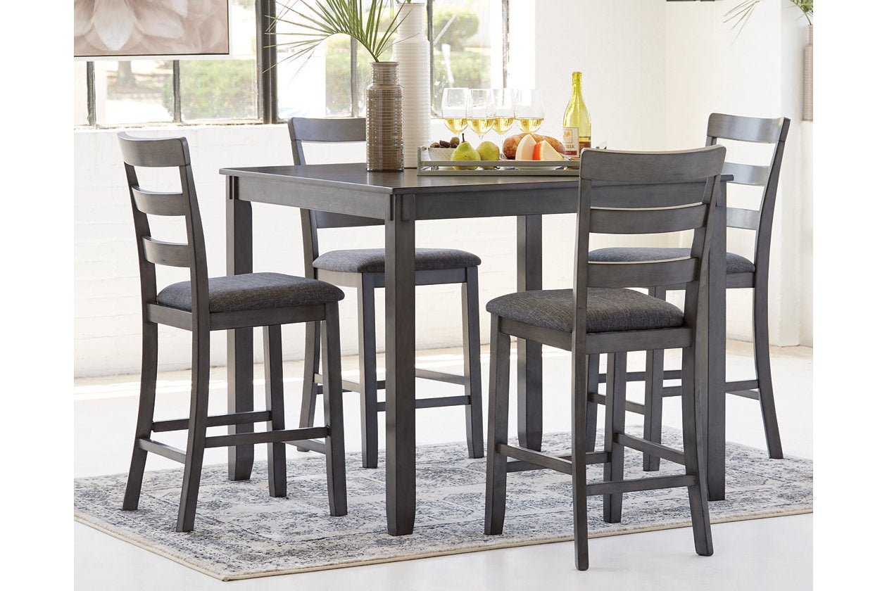 Bridson Gray 5-Piece Counter Height Set - D383-223 - Bien Home Furniture & Electronics