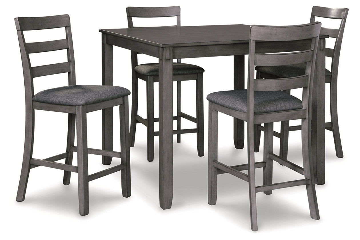 Bridson Gray 5-Piece Counter Height Set - D383-223 - Bien Home Furniture & Electronics