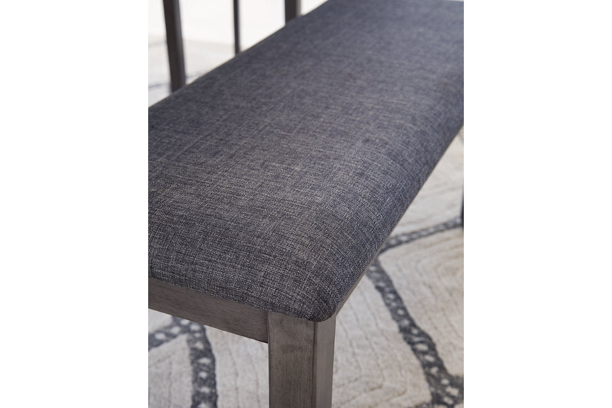 Bridson Gray Dining Table and Chairs with Bench, Set of 6 - D383-325 - Bien Home Furniture & Electronics