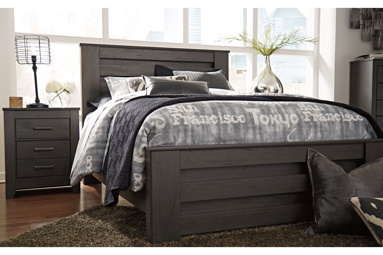 Brinxton Charcoal King Panel Bed - SET | B249-66 | B249-68 | B249-99 - Bien Home Furniture & Electronics