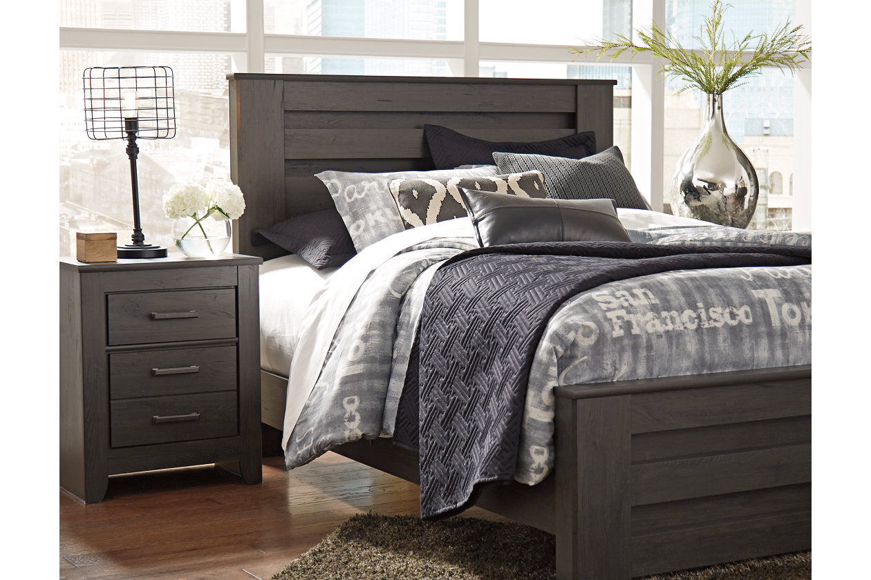 Brinxton Charcoal Queen Panel Bed - SET | B249-64 | B249-67 | B249-98 - Bien Home Furniture & Electronics
