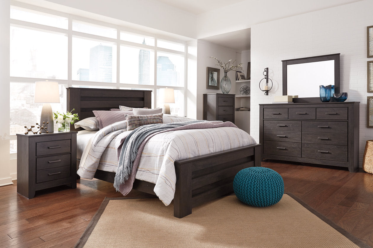 Brinxton Charcoal Queen Panel Bed - SET | B249-64 | B249-67 | B249-98 - Bien Home Furniture & Electronics
