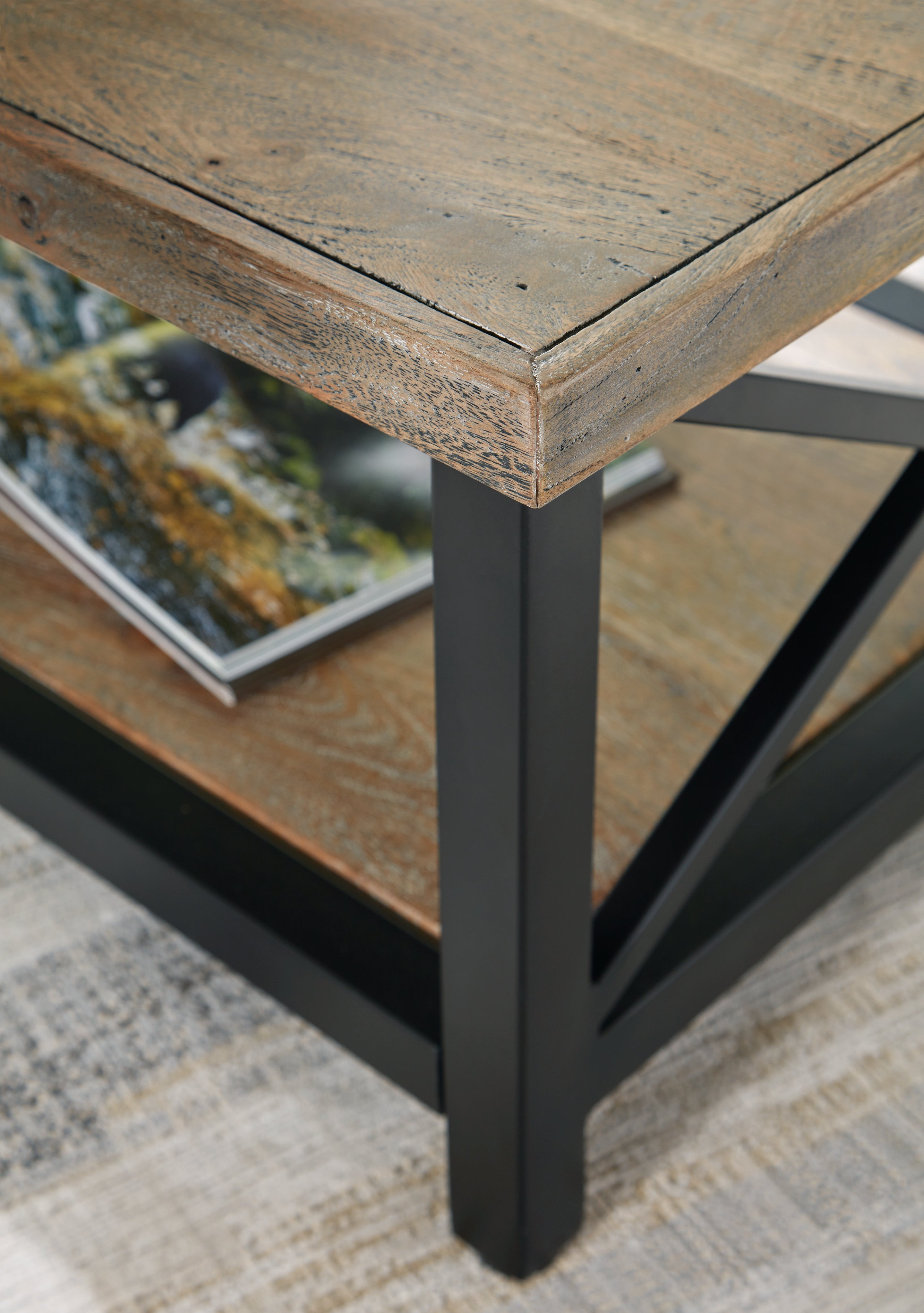 Bristenfort Brown/Black Coffee Table - T685-1 - Bien Home Furniture & Electronics