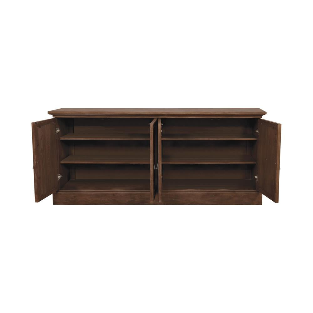 Brockway Cove 4-Door Server Antique Java - 110315 - Bien Home Furniture & Electronics