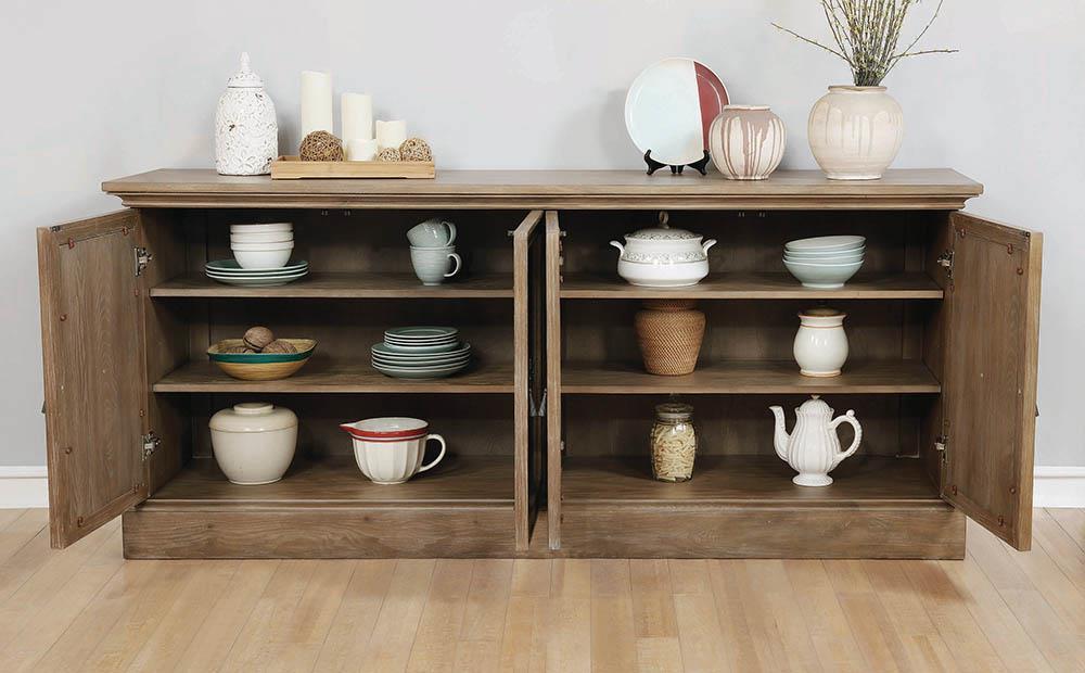 Brockway Cove 4-Door Server Barley Brown - 110295 - Bien Home Furniture & Electronics