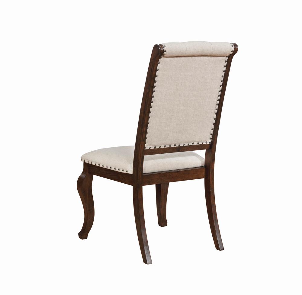 Brockway Cove Cream/Antique Java Tufted Dining Chairs, Set of 2 - 110312 - Bien Home Furniture & Electronics
