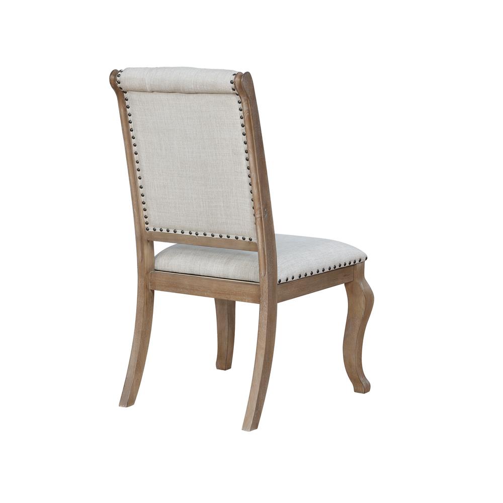 Brockway Cove Cream/Barley Brown Tufted Side Chairs, Set of 2 - 110292 - Bien Home Furniture & Electronics