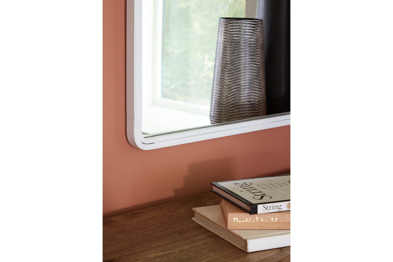 Brocky White Accent Mirror - A8010293 - Bien Home Furniture & Electronics