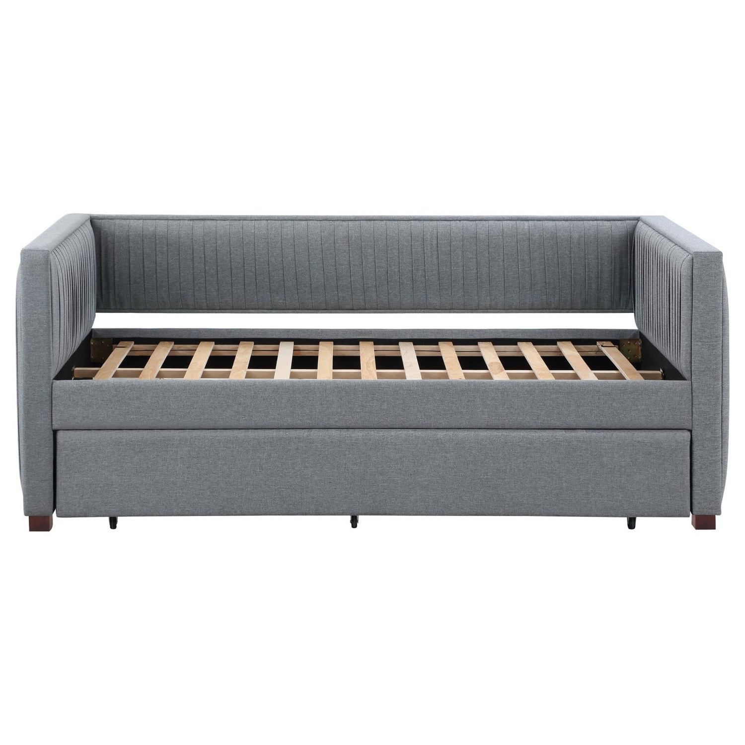Brodie Gray Upholstered Twin Daybed with Trundle - 300554 - Bien Home Furniture & Electronics