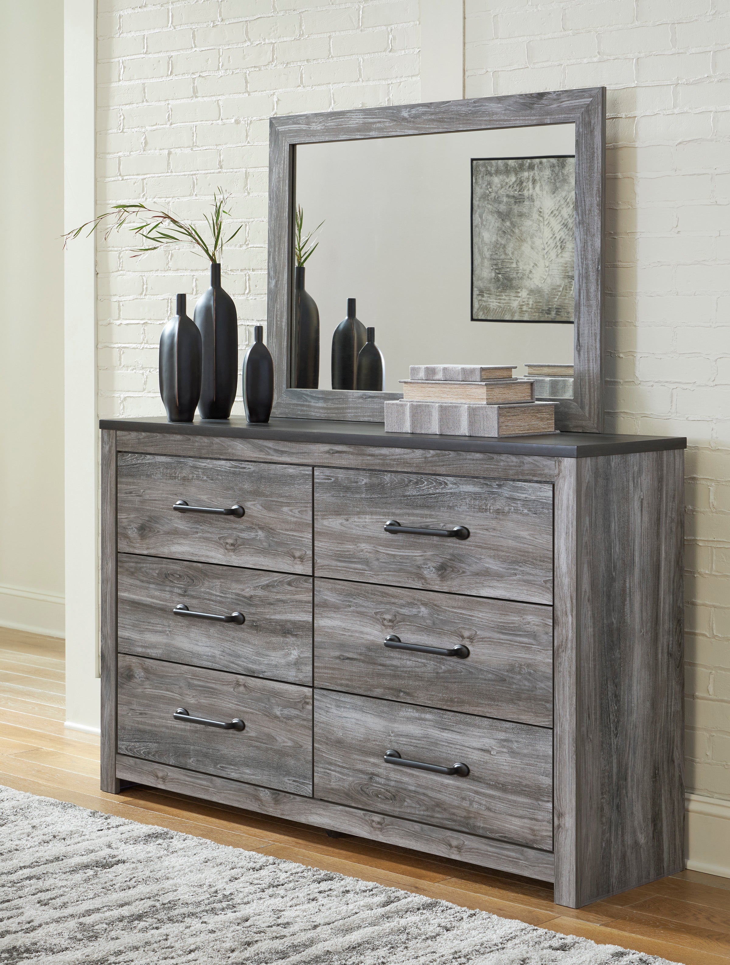Bronyan Dark Gray Panel Bedroom Set - SET | B1290-72 | B1290-99 | B1290-31 | B1290-36 | B1290-92 | B1290-44 - Bien Home Furniture & Electronics